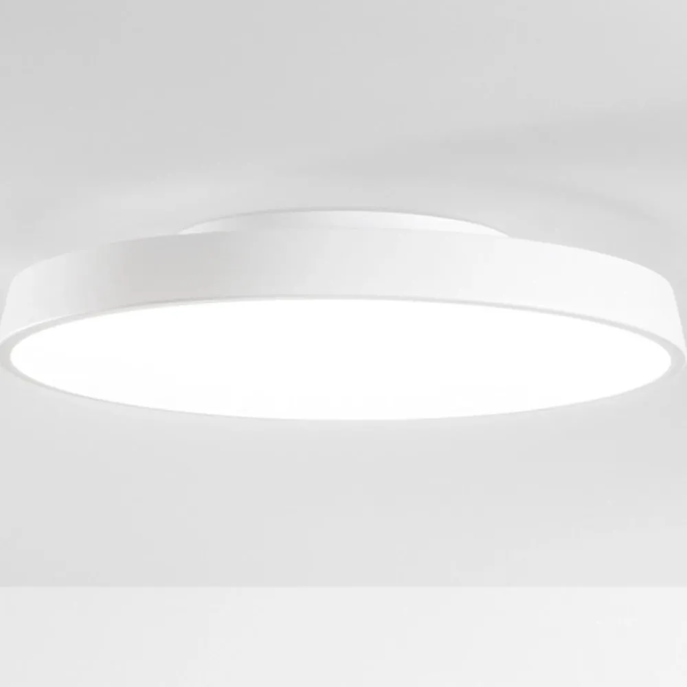 Plafoniere Moderne-IsyLuce plafoniera led 39w 3000k 4000k dimmerabile bianca rotonda