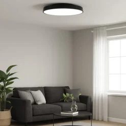 Plafoniere Moderne-IsyLuce plafoniera nera led 3000k 4000k dimmerabile