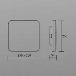 Plafoniere Bagno-IsyLuce plafoniera quadrata per bagno bianca led cct ip54