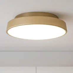 Plafoniere Moderne-IsyLuce plafoniera urban sabbia rotonda led 42w 3000k 4000k dimmerabile