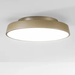 Plafoniere Moderne-IsyLuce plafoniera urban sabbia rotonda led 42w 3000k 4000k dimmerabile