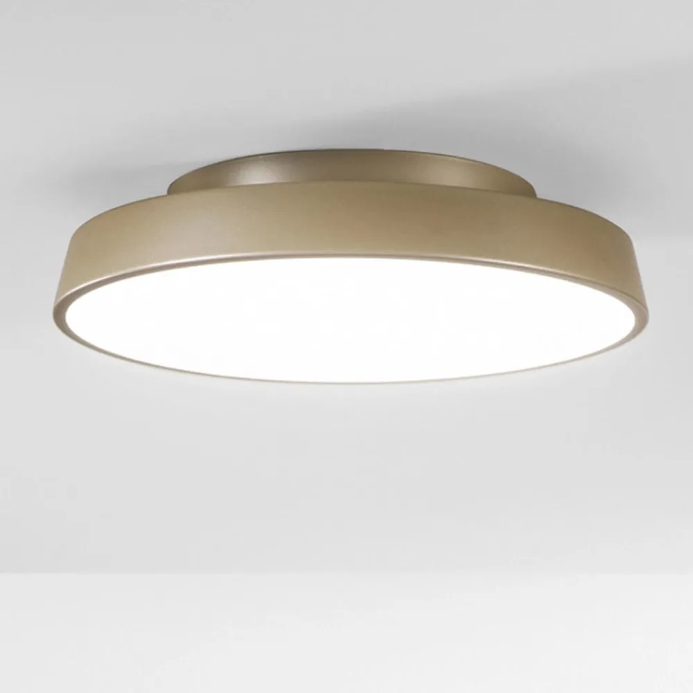 Plafoniere Moderne-IsyLuce plafoniera urban sabbia rotonda led 42w 3000k 4000k dimmerabile