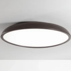 Plafoniere Moderne-IsyLuce plafoniera zenal marrone led 108w dimmerabile rotonda