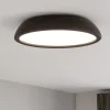 Plafoniere Moderne-IsyLuce plafoniera zenal marrone rotonda led 27w dimmerabile