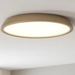 Plafoniere Moderne-IsyLuce plafoniera zenal sabbia rotonda led 55w 3000k 4000k dimmerabile