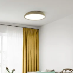 Plafoniere Moderne-IsyLuce plafoniera zenal sabbia rotonda led 55w 3000k 4000k dimmerabile