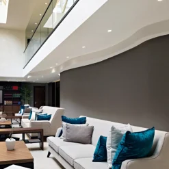Faretti Da Incasso-IsyLuce portafaretto gesso rotondo da incasso per controsoffitto
