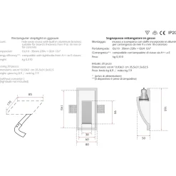 Segnapasso Led-IsyLuce segnapasso di gesso da incasso per interni