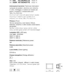 Segnapasso Led-IsyLuce segnapasso di vetro led 3w 3000k per esterno da incasso