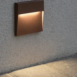 Segnapasso Led-IsyLuce segnapasso led 6w 3000k esterno marrone corten