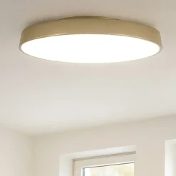 Plafoniere Moderne-IsyLuce urban sabbia plafoniera led 39w 3000k 4000k rotonda dimmerabile