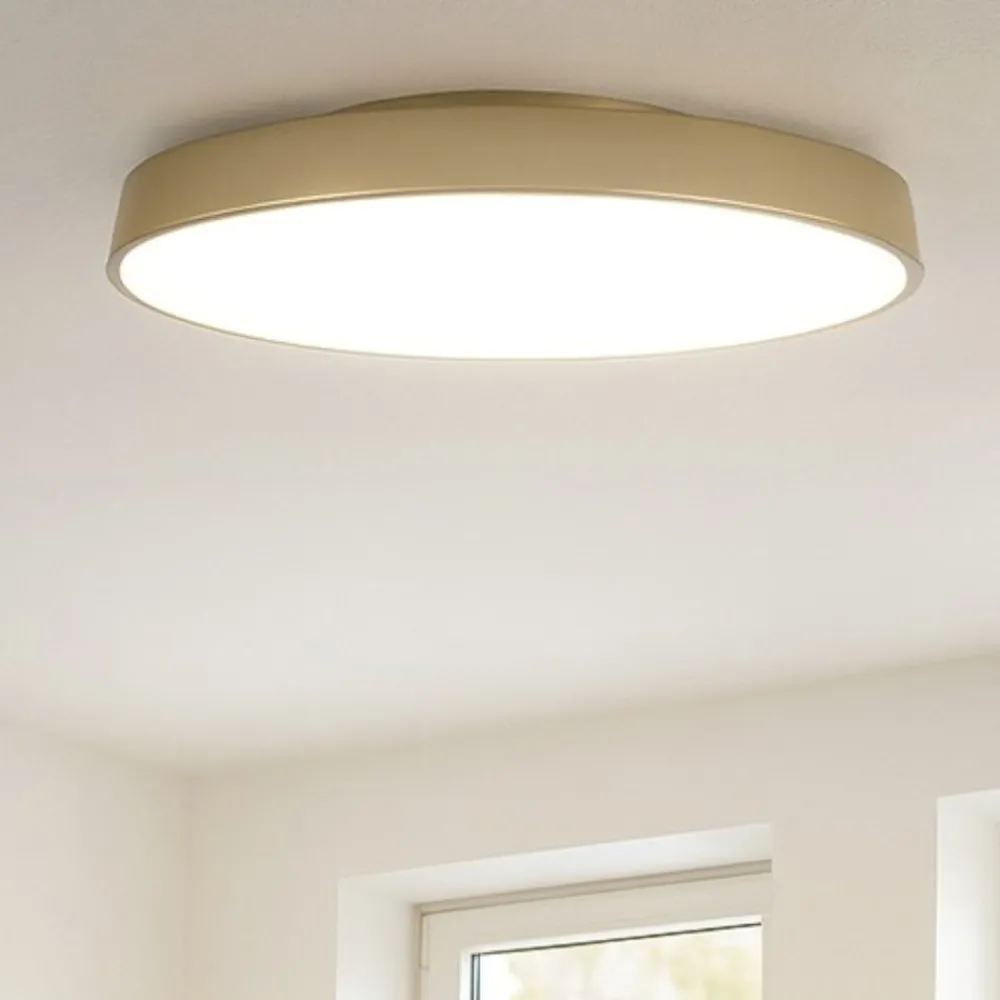 Plafoniere Moderne-IsyLuce urban sabbia plafoniera led 39w 3000k 4000k rotonda dimmerabile