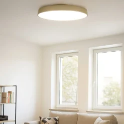 Plafoniere Moderne-IsyLuce urban sabbia plafoniera led 39w 3000k 4000k rotonda dimmerabile