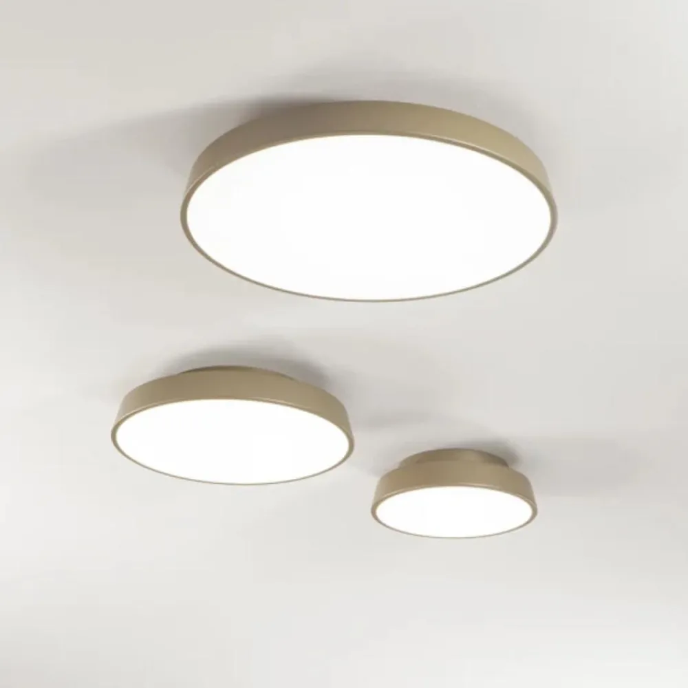 Plafoniere Moderne-IsyLuce urban sabbia plafoniera led 39w 3000k 4000k rotonda dimmerabile