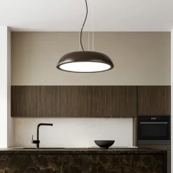 Lampadari Cucina-IsyLuce zenal lampadario da cucina marrone led 27w 3000k 4000k dimmerabile