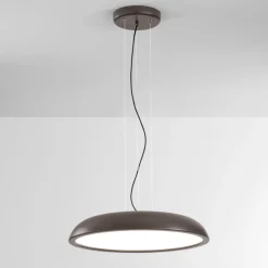 Lampadari Cucina-IsyLuce zenal lampadario da cucina marrone led 55w 3000k 4000k dimmerabile