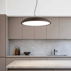Lampadari Cucina-IsyLuce zenal lampadario da cucina marrone led 55w 3000k 4000k dimmerabile