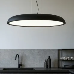 Lampadari Cucina-IsyLuce zenal lampadario nero per cucina led 108w 3000k 4000k dimmerabile