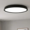 Plafoniere Moderne-IsyLuce zenal plafoniera nera led 55w 3000k 4000k dimmerabile