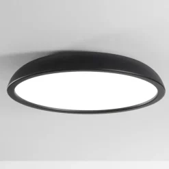 Plafoniere Moderne-IsyLuce zenal plafoniera nera led 55w 3000k 4000k dimmerabile