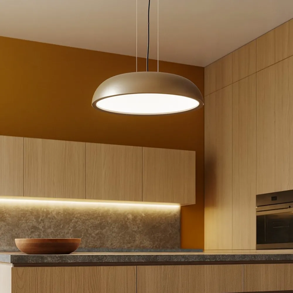 Lampadari Cucina-IsyLuce zenel lampada a sospensione sabbia moderna led 27w dimmerabile