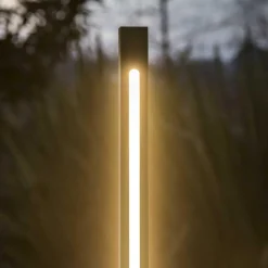 Lampioni Da Giardino-Ideal Lux Jedi pt h080 lampione da esterno giardino nero led 3000k