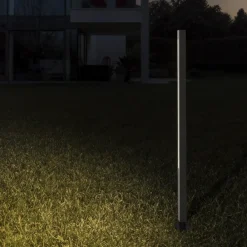 Lampioni Da Giardino-Ideal Lux Jedi pt h080 lampione da esterno giardino nero led 3000k