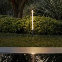 Lampioni Da Giardino-Ideal Lux Jedi pt h080 lampione da giardino antracite led 12w 3000k