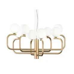 Lampadari Moderni-Ondaluce Jeppy lampadario metallo oro 8 luci sfere vetro