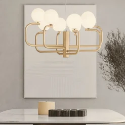 Lampadari Moderni-Ondaluce Jeppy lampadario metallo oro 8 luci sfere vetro