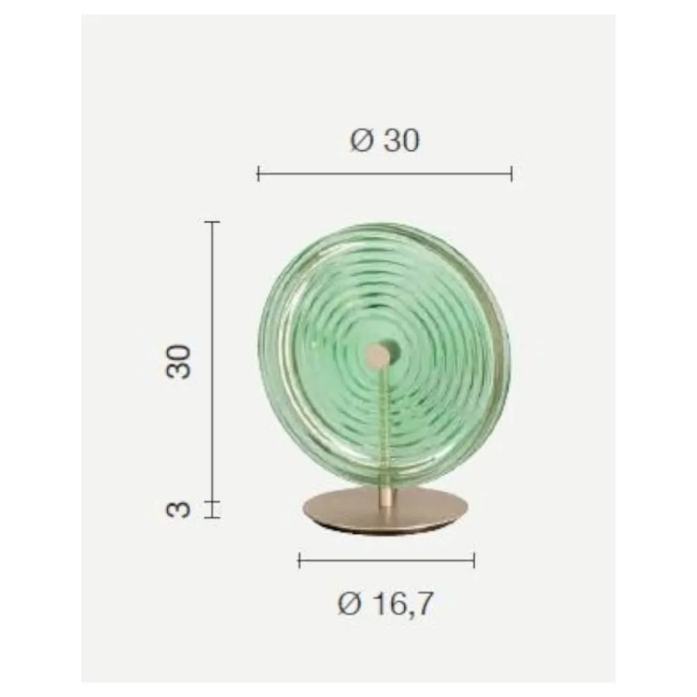 Abat Jour-Ondaluce Jokey abat-jour in vetro per camera da letto led 3000k