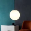 Lampade A Sospensione-Miloox Jugen lampada a sospensione sfera vetro nero