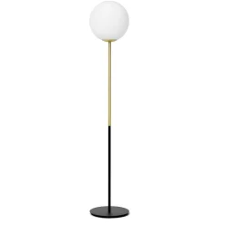 Lampade Da Terra-Miloox Jugen lampada da terra dimmerabile oro vetro bianco