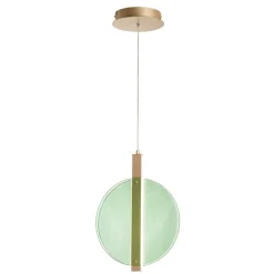 Lampade A Sospensione-Ondaluce Juis pc verde lampada led a sospensione in vetro