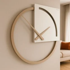 Orologi Da Parete Moderni-Selezionato da Mazzolaluce Karl orologio da parete moderno legno colore lino