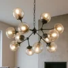 Lampadari Moderni-Ideal Lux Kepler lampadario per soggiorno sp12 nero
