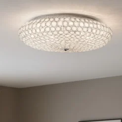 Plafoniere Moderne-Ideal Lux King pl9 plafoniera 53cm per soggiorno cristallo trasparente