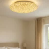 Plafoniere Moderne-Ideal Lux King pl9 plafoniera per camera da letto 53cm cristallo oro