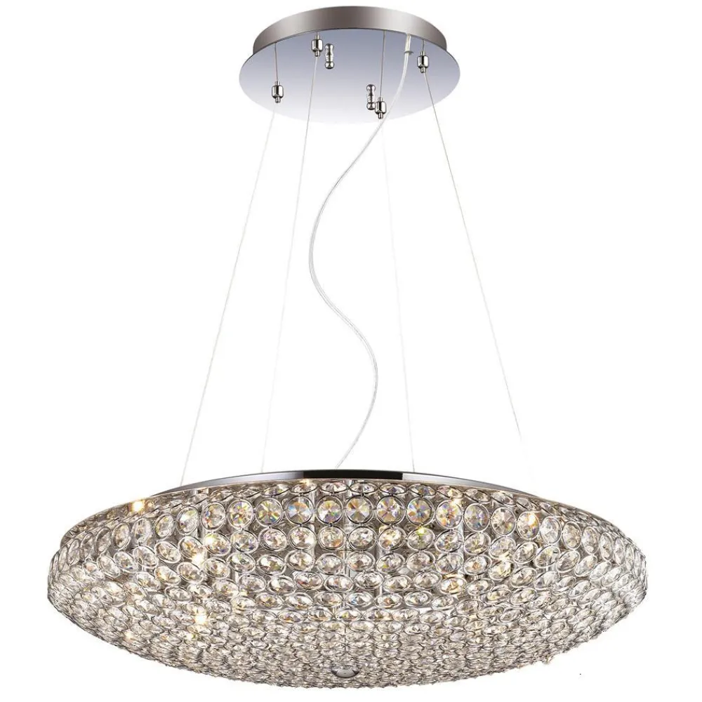 Lampadari Moderni-Ideal Lux King sp12 lampadario di cristallo per salotto
