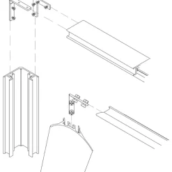 Strisce Led-Gea Luce Kit giunzione angolo per profilo lubiana