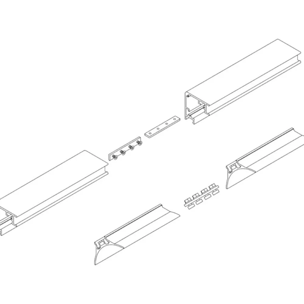 Strisce Led-Gea Luce Kit giunzione lineare per profilo lubiana