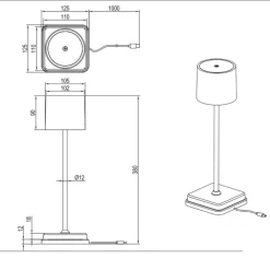 Lampade Da Tavolino Esterno-Selezionato da Mazzolaluce Kit 6 lampade da tavolo senza fili nero portatili per esterno ristorante