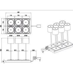 Lampade Da Tavolino Esterno-Selezionato da Mazzolaluce Kit 6 lampade da tavolo senza fili nero portatili per esterno ristorante