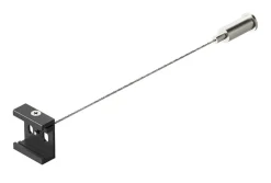 Illuminazione A Binario-Gea Luce Kit sospensione nero per binario trifase 1 cavo acciaio 2m e bloccacavo