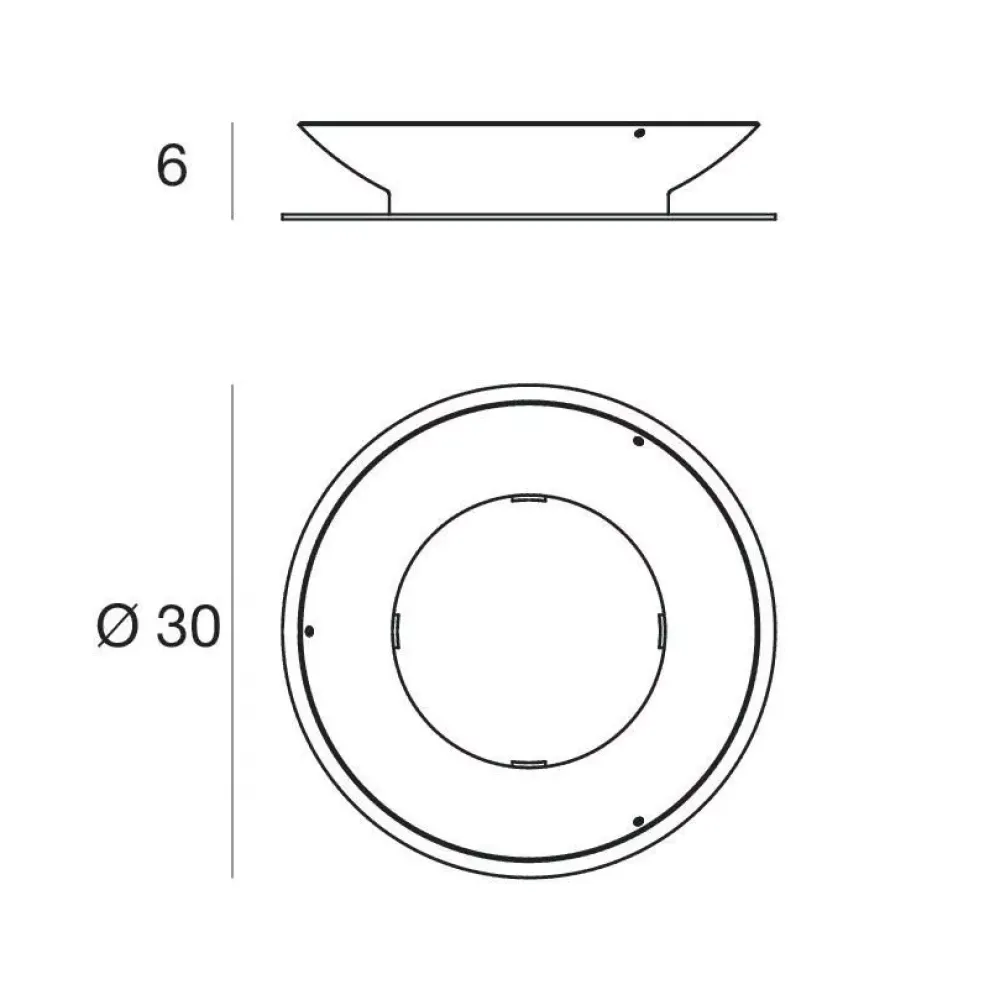 Accessori-Linea Light Kit staffa fissaggio a pavimento sistema antifurto per lampada sfera 38cm