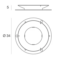 Accessori-Linea Light Kit staffa per fissaggio a terra per lampada per sfera 55cm