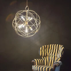 Lampadari Moderni-Ideal Lux Konse lampadario particolare sp7 oro per salotto design moderno