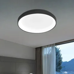 Plafoniere Moderne-Gea Luce Krizia p-p led 30w 3000k plafoniera da cucina tona nera