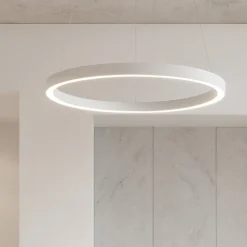 Lampadari Moderni-Gea Luce Krizia sm bianco lampadario led 50w 3000k cerchio