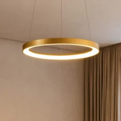 Lampadari Moderni-Gea Luce Krizia sp oro lampadario led 38w 3000k cerchio moderno